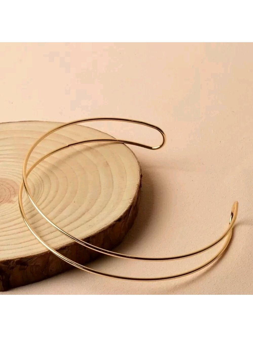 Gold Choker Necklace Elegant - Picture 2 of 5